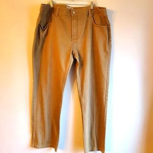 ABLANCHE JEANS MEN'S TAN MADE WITH DIGNITY NEW YORK SIZE 44X32